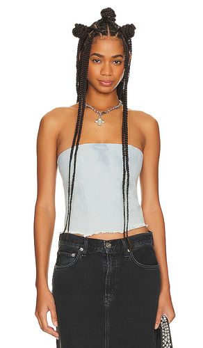 Domonique Strapless Denim Top in Blue. - size M (also in S, XS, XXS) - superdown - Modalova