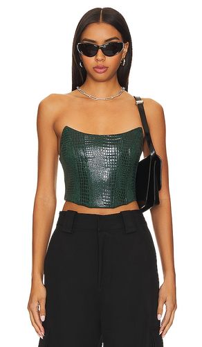 Tawny Faux Suede Top in Dark Green. - size M (also in L, S, XL, XS) - superdown - Modalova