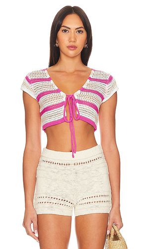 Laurel Knit Top in Pink,Cream. - size L (also in M, S, XS) - superdown - Modalova