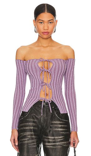 Lola Off Shoulder Top in Purple. - size L (also in M, S) - superdown - Modalova