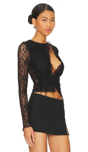 Anahi Wrap Lace Top in . Size M. Also in S, XS - superdown - Modalova