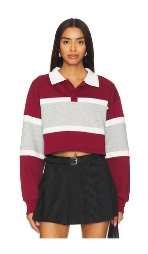 Juliet Cropped Polo in Burgundy,Grey. - size L (also in S, XS) - superdown - Modalova