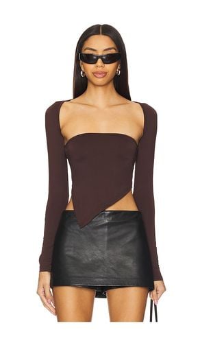 Dax Shrug Top in Chocolate. - size L (also in M, S, XL, XS) - superdown - Modalova