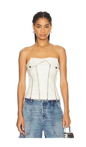 Dani Faux Leather Corset in Cream. - size S (also in XS) - superdown - Modalova