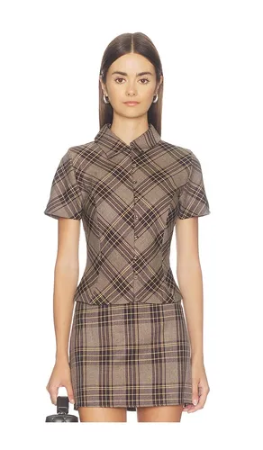 Mariam Top in Brown. - size L (also in M, S, XL, XS, XXS) - superdown - Modalova