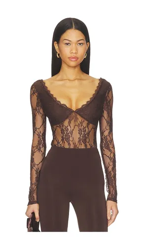 Halcyon Bodysuit in Brown. - size L (also in M, S, XL, XS, XXS) - superdown - Modalova