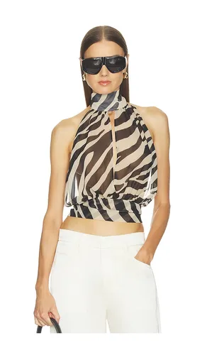 Skylah Open Back Top in Black & White. - size L (also in M, S, XL, XS, XXS) - superdown - Modalova