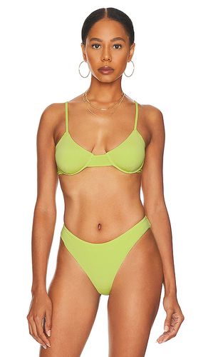 Nerina Rib Bikini Top in Green. - size M (also in XS, XXS) - superdown - Modalova