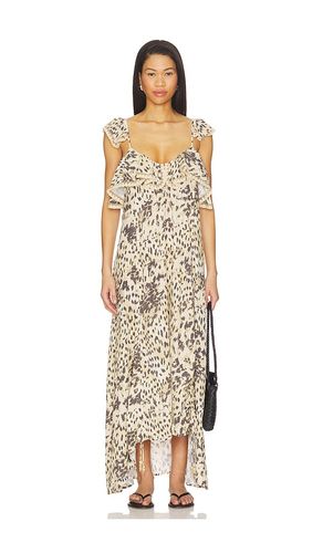 Snow Leopard Strappy Gown in . Size S. Also in XS - SPELL - Modalova