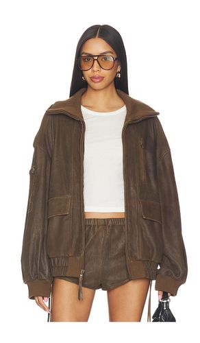 Fontaine Leather Bomber Jacket in . Size L. Also in M, S, XL, XS - SPELL - Modalova