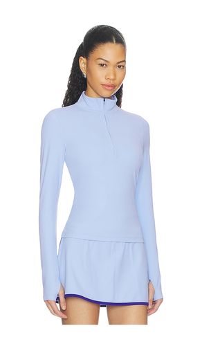 Tess Rigor Half Zip Waist Length Top in Baby Blue. - size S (also in XS) - Splits59 - Modalova