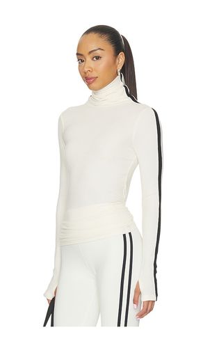 Jackson Rib Full Length Turtleneck Top in Cream. - size L (also in M, S, XS) - Splits59 - Modalova