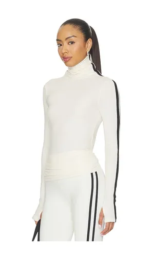 Jackson Rib Full Length Turtleneck Top in Cream. - size S (also in XS, M, L, XL) - Splits59 - Modalova