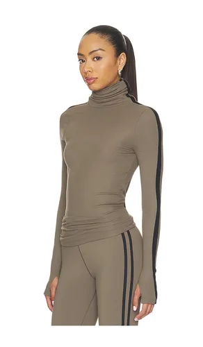 Jackson Rib Full Length Turtleneck Top in Olive. - size S (also in XS, M, L) - Splits59 - Modalova