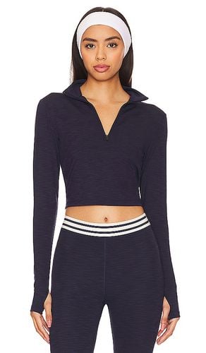 Stevie Active Rib Half Zip Top in Navy. - size L (also in M, S, XL, XS) - Splits59 - Modalova