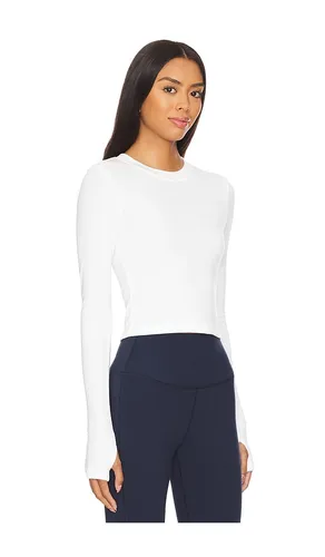 Louise Rib Long Sleeve Crop Top in . - size S (also in XS, M, L) - Splits59 - Modalova