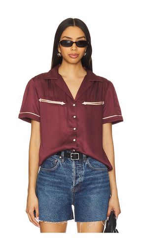 Cheyenne Western Blouse in Burgundy. - size L (also in M, S, XS) - Sendero Provisions Co. - Modalova