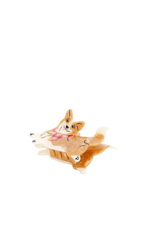 Hand-Painted Corgi Claw Hair Clip in - Solar Eclipse - Modalova