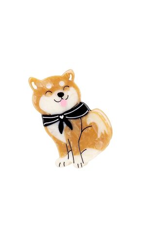 Pinza para el cabello de shiba inu pintada mano en color bronce talla all - Solar Eclipse - Modalova