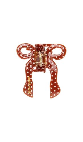 Hand-Painted Coquette Bow Claw Hair Clip in - Solar Eclipse - Modalova