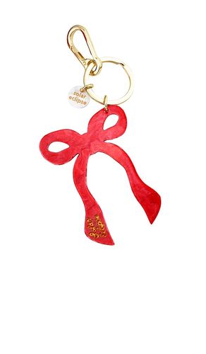 Hand-Painted Coquette Bow Bag Charm + Keychain in - Solar Eclipse - Modalova