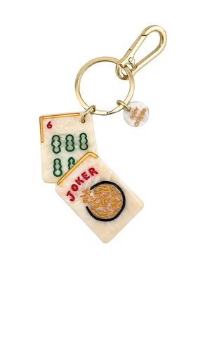 Hand-painted Mahjong Bag Charm + Keychain in - Solar Eclipse - Modalova
