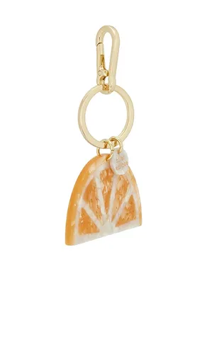 Hand-painted Citrus Slice Bag Charm + Keychain in - Solar Eclipse - Modalova