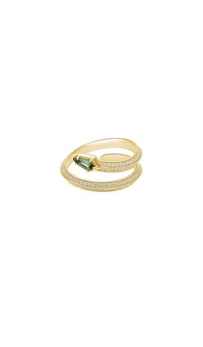 Shield serpent ring in color metallic gold size 7 (also in 8) - STONE AND STRAND - Modalova