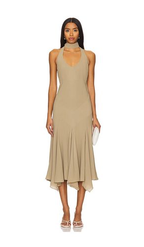 Raye Halterneck Midi Dress in Neutral. - size M (also in S) - SIEDRES - Modalova