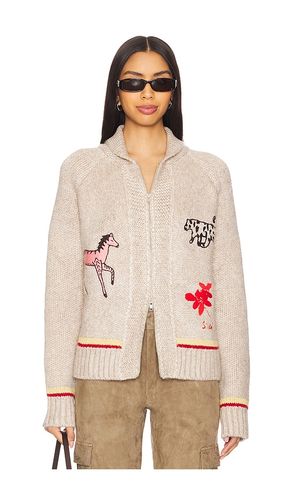 Niasa Zip Up Sweater in Neutral. - size XS (also in XXS) - SIEDRES - Modalova