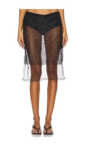 Novi Sheer Beaded Low Rise Midi Skirt in . - size 34 (also in 36, 38, 40) - SIEDRES - Modalova