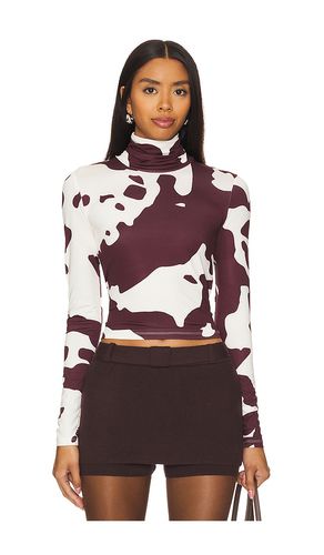 Cody Long Sleeve Turtleneck Top in Burgundy. - size L (also in M, S, XS) - SIEDRES - Modalova