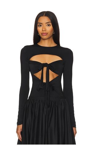 Lenna Tie Front Long Sleeved Jersey Top in . - size M (also in S) - SIEDRES - Modalova