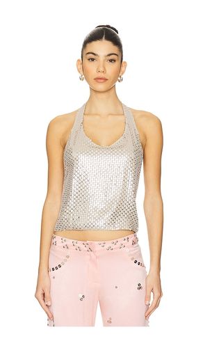 Lorenza Top in Metallic Silver. - size 34 (also in 36, 38, 40) - SIEDRES - Modalova