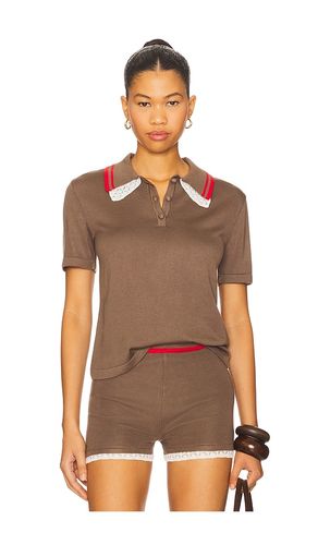 Yuan Polo Top in Brown. - size L (also in M, S, XS) - SIEDRES - Modalova