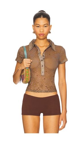 Asne Polo Top in Brown. - size L (also in M, S, XL, XS) - SIEDRES - Modalova