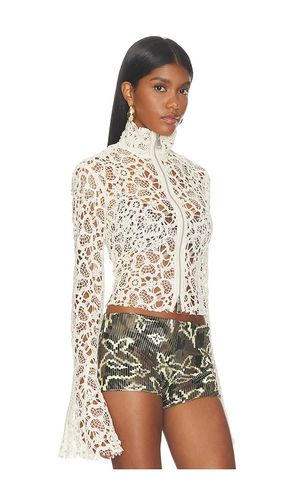 Embroidered Fluted Top With Front Zipper in . Size 38. Also in 40 - SIEDRES - Modalova
