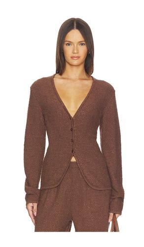 Samita Textured Cardigan in Chocolate. - size XXS (also in XS, S, M, L) - SRG - Modalova