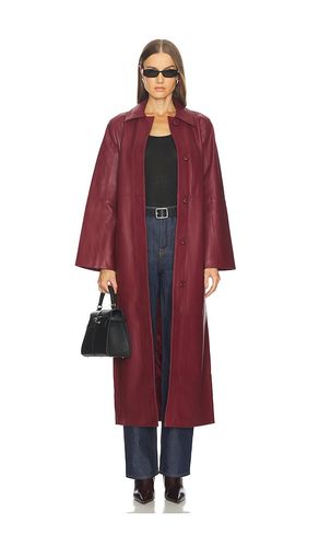 Reggie Leather Coat in Burgundy. - size S (also in XS) - SRG - Modalova