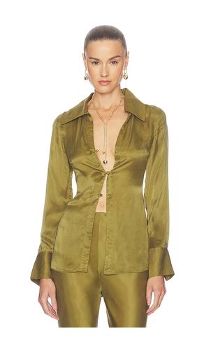 Sid cupro top en color verde oliva talla M (también en S, XS) - SRG - Modalova