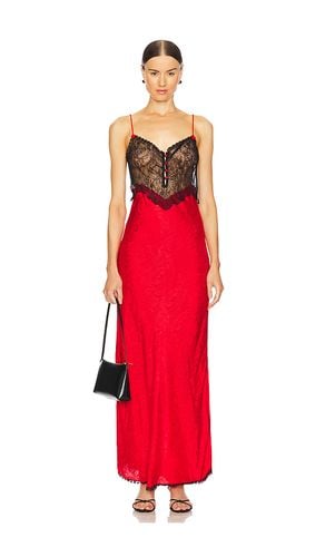 Lace Trimmed Slip Dress in Red. - size L (also in M, S, XL) - SWF - Modalova