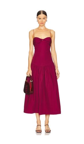 Vestido midi fitted en color vino talla L en - Wine. Talla L (también en M, S, XL, XS) - SWF - Modalova