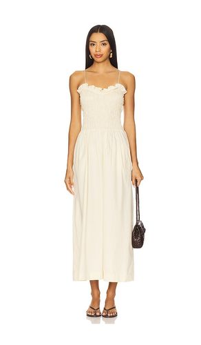 Ruffled Bodice Midi Dress in Neutral. - size L (also in S) - SWF - Modalova