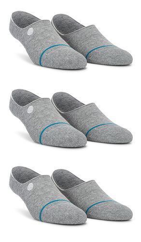 Icon No Show 3 Pack Sock in Grey. - size L (also in M) - Stance - Modalova