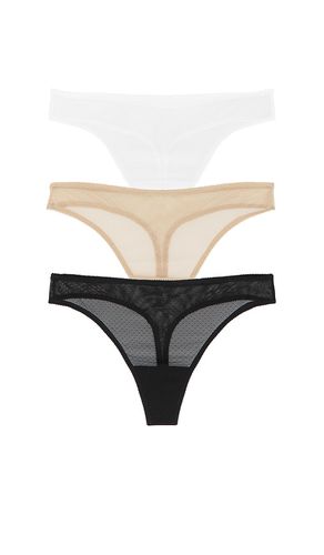 Jolie Lacy Thong 3-pack in Neutral. - size L (also in XL) - Skarlett Blue - Modalova