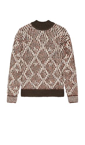 Turtle Neck Jacquard Sweater in Brown. - size L (also in M, S, XL/1X) - Scotch & Soda - Modalova