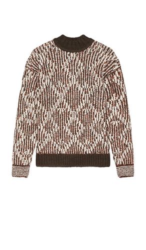 Turtle Neck Jacquard Sweater in Brown. - size L (also in XL/1X) - Scotch & Soda - Modalova