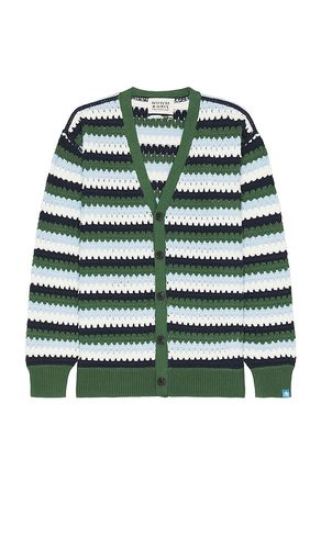 Crochet Dropped Shoulder Cardigan in Sage. - size L (also in S) - Scotch & Soda - Modalova