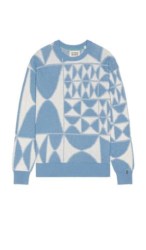 Textured Jacquard Crew Neck Sweater in Blue. - size L (also in M, XL/1X) - Scotch & Soda - Modalova
