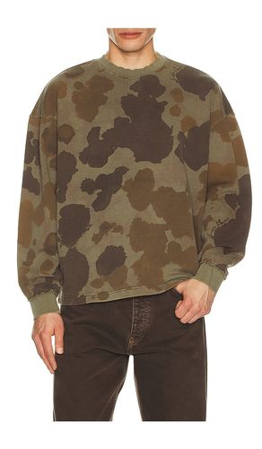 Printed Overdyed Sweatshirt in Green. - size M (also in XXL/2X) - Scotch & Soda - Modalova